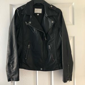 Lucky Brand sz M Faux Leather Jacket